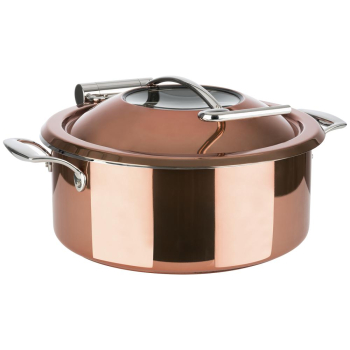Copper Coloured Stainless Steel Chafing Dish Induction 305 x 175mm 4 Litre Copper Coloured Stainless Steel Chafing Dish Induction 305 x 175mm 4 Litre