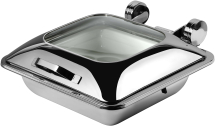 Induction Chafer Smart W  S/S Oblong,2/3GN,Glass Lid 41x44cm Induction Chafer Smart W  S/S Oblong,2/3GN,Glass Lid 41x44cm