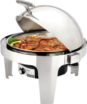 Premium Chafing Dish Polished St/Steel 44x54x33cmH Round 6lt Premium Chafing Dish Polished St/Steel 44x54x33cmH Round 6lt