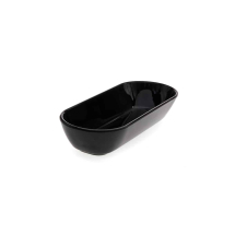 Medium Oval Melamine Bowl Black            385x155x75mmD Medium Oval Melamine Bowl Black            385x155x75mmD