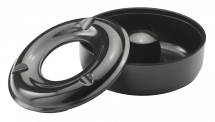 Round Ashtray, Windproof Black Melamine     5.75inch  146mm Round Ashtray, Windproof Black Melamine     5.75inch  146mm