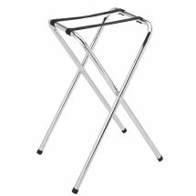 Folding Chrome Traystand 2 Ribbon Bars       457x762mmH Folding Chrome Traystand 2 Ribbon Bars       457x762mmH