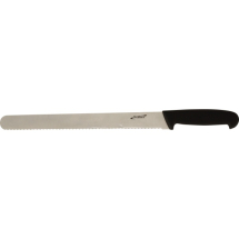 Chefs Serrated Knife Black 12inch Razor Sharp Steel Blade Chefs Serrated Knife Black 12inch Razor Sharp Steel Blade