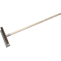 Pizza Oven Brush Brass in Wooden 10inch Wide Head  40inch Long Wooden Handle Pizza Oven Brush Brass in Wooden 10inch Wide Head  40inch Long Wooden Handle