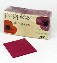 Napkin Bordeaux Cocktail 24 x 24cm Case 2000 (10x200) Napkin Bordeaux Cocktail 24 x 24cm Case 2000 (10x200)