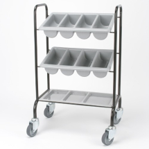 Cutlery Trolley Grey, 2 box and tray base Cutlery Trolley Grey, 2 box and tray base