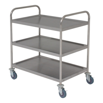 Clearing Trolley, 3 Tier Stainless Steel 860x530x920mmH Clearing Trolley, 3 Tier Stainless Steel 860x530x920mmH