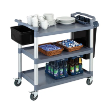 Service Trolley  Grey 3 Tier Polypropylene    1080x900x960mmH Service Trolley  Grey 3 Tier Polypropylene    1080x900x960mmH
