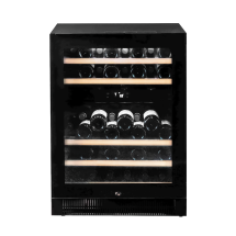 Vestfrost Wine Fridge Glass Door  WFG47  Black  Holds 44 Bottles 595x573x820mmH Vestfrost Wine Fridge Glass Door  WFG47  Black  Holds 44 Bottles 595x573x820mmH